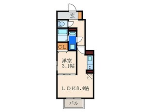 トレス日明壱番館の物件間取画像